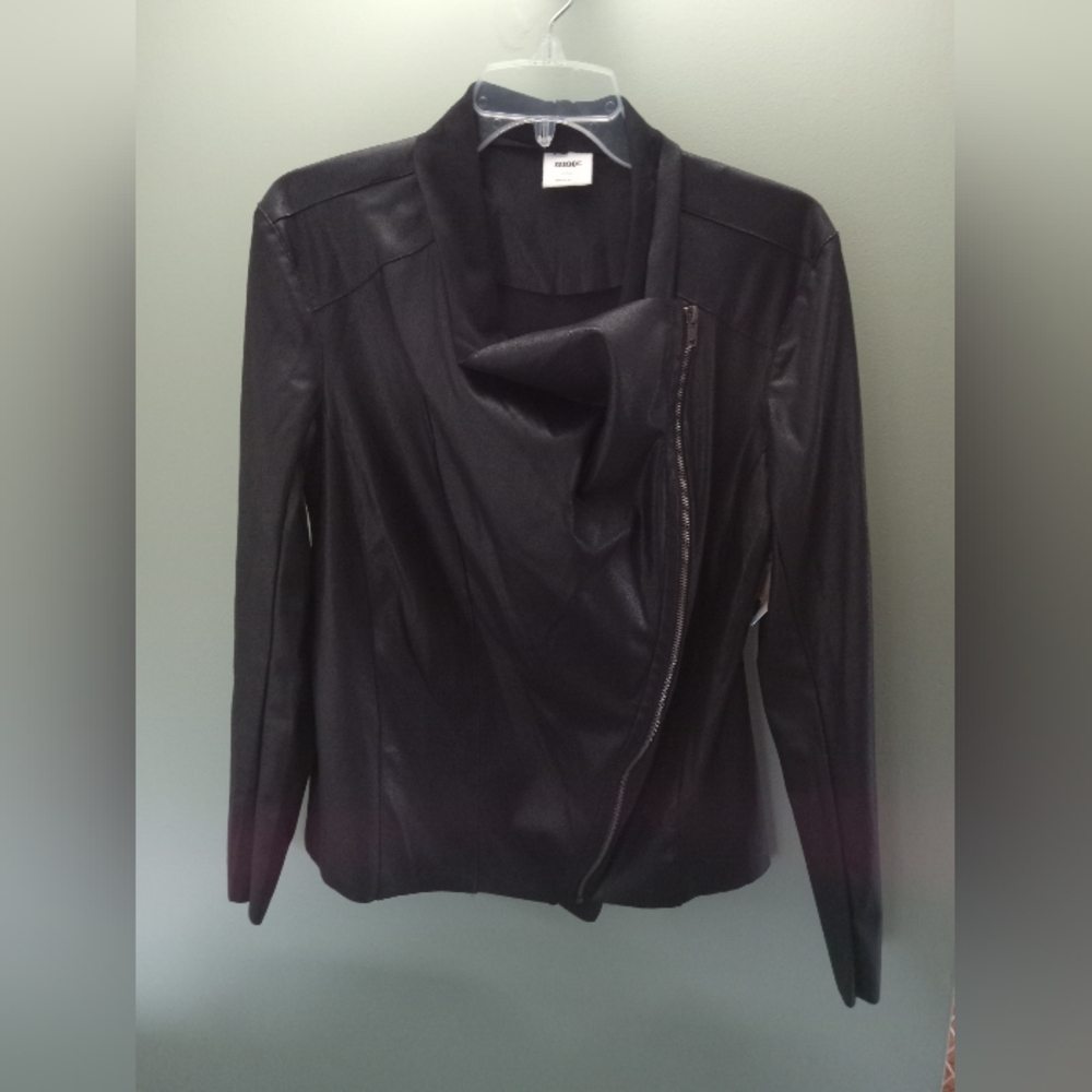 Anthropologie thin faux leather jacket